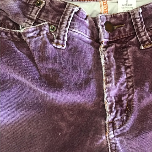 Boho vintage purple low rise boot cut corduroys - Picture 3 of 5